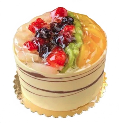 4 ile 6 kişilik karışık mevsim meyveli yaş pasta pasta